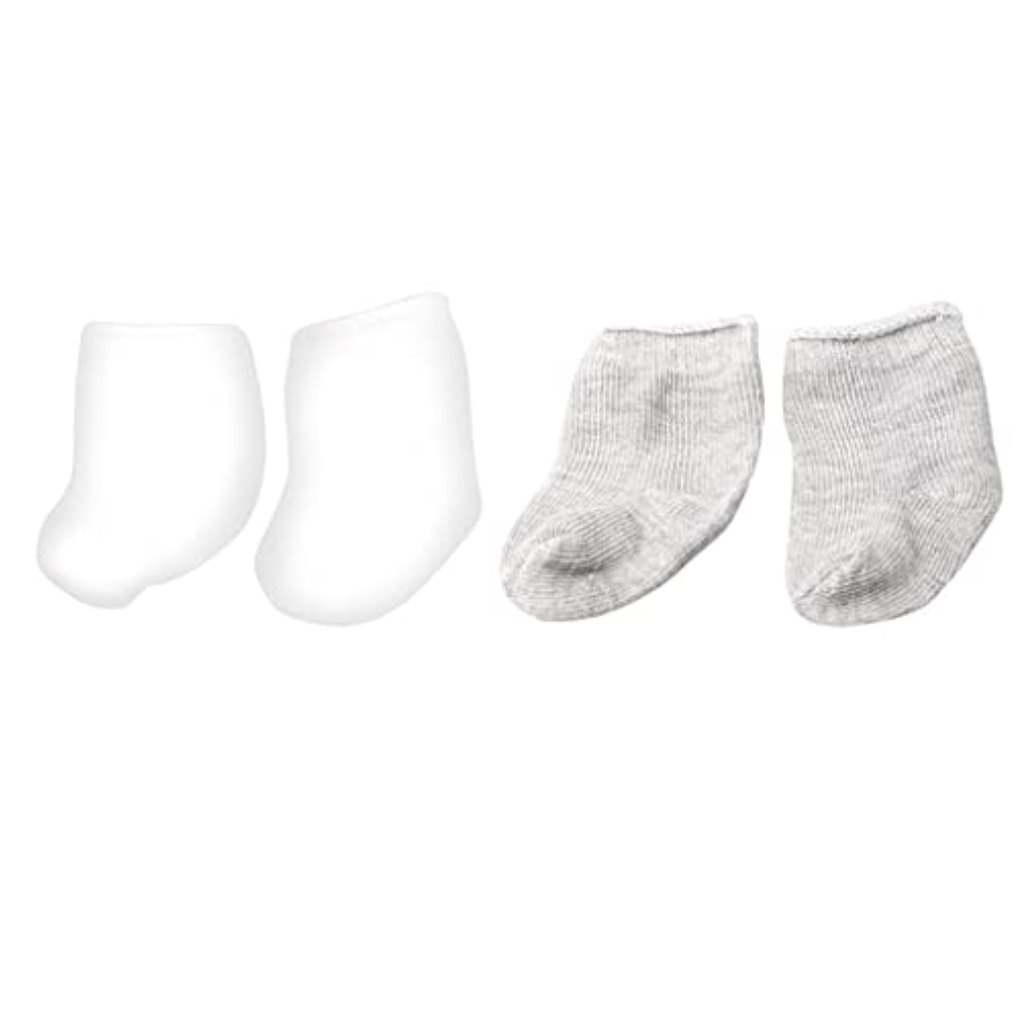 Handmade Stocking Socks for 18inch Dolls, White & Grey